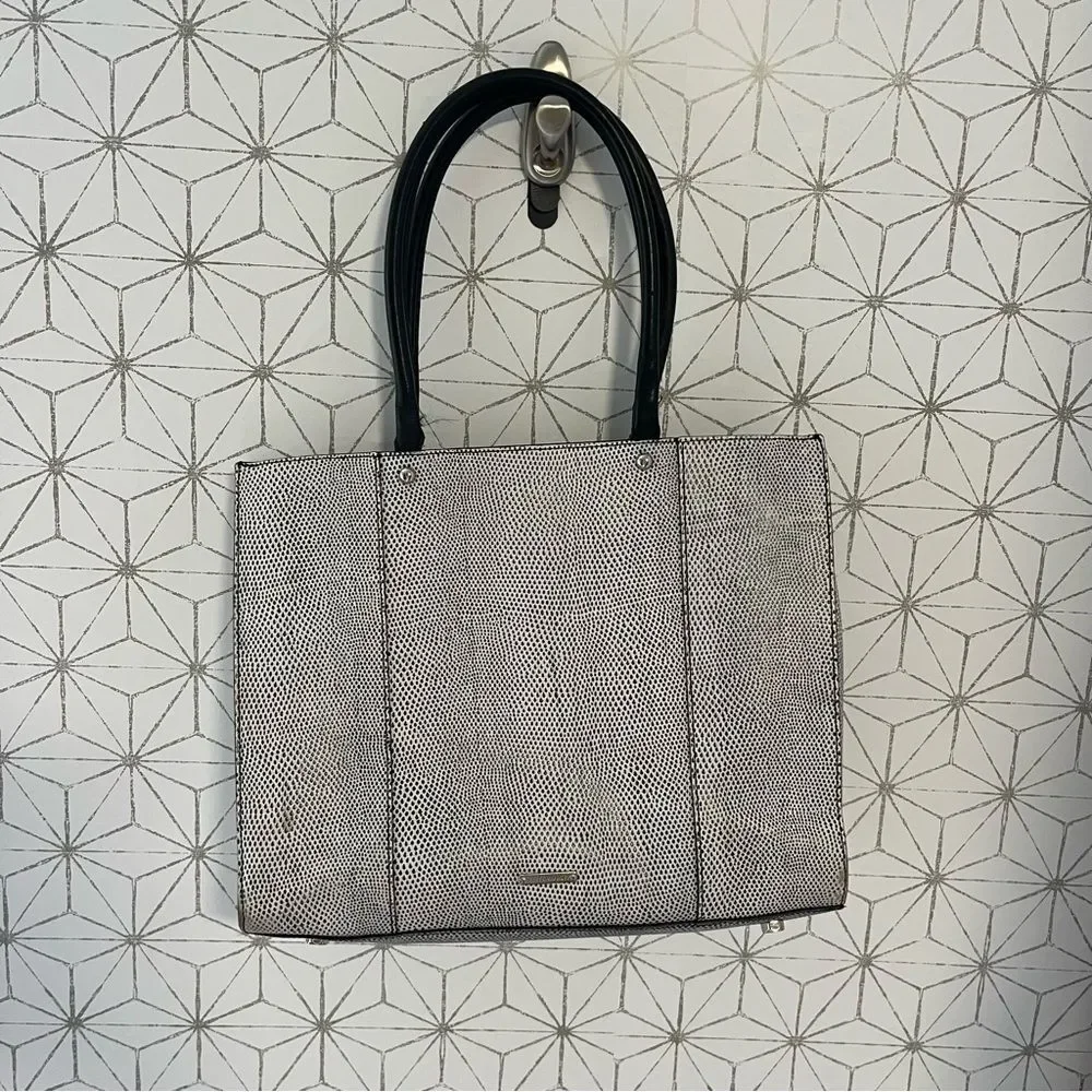 Rebecca Minkoff MAB Large Tote Black White